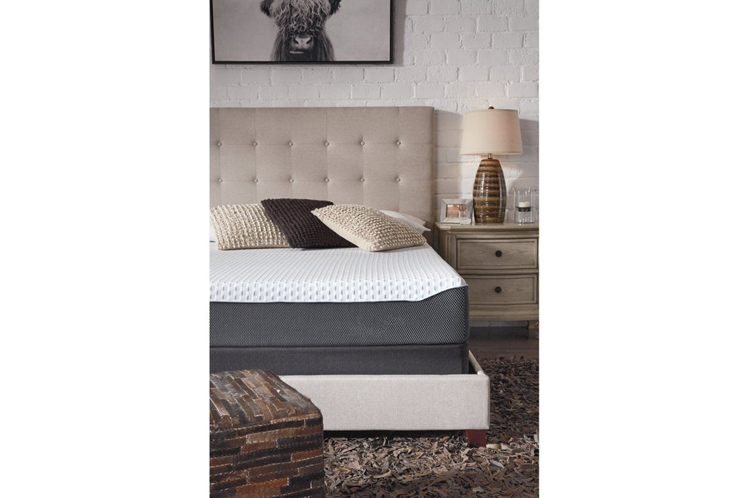 10 Inch Chime Elite White/Blue Full Memory Foam Mattress in a box - M67321 - Gate Furniture