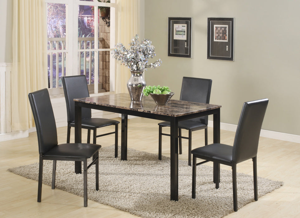 Aiden Brown/Black 5-Piece Dining Set