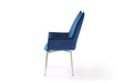 1218 Swivel Dining Chair Navy Blue Fabric - i36558 - In Stock Furniture