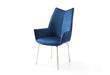 1218 Swivel Dining Chair Navy Blue Fabric - i36558 - In Stock Furniture