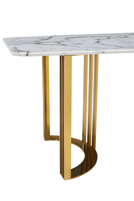 131 Gold Marble Dining Table - i27593 - In Stock Furniture