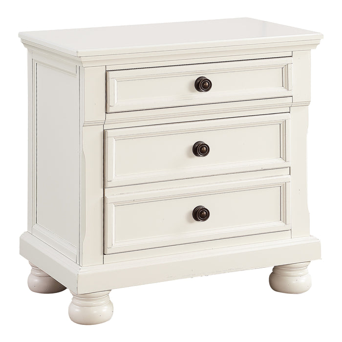 Laurelin White Sleigh Storage Platform Bedroom Set