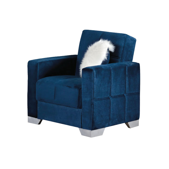 Montreal Blue Sleeper Living Room Set