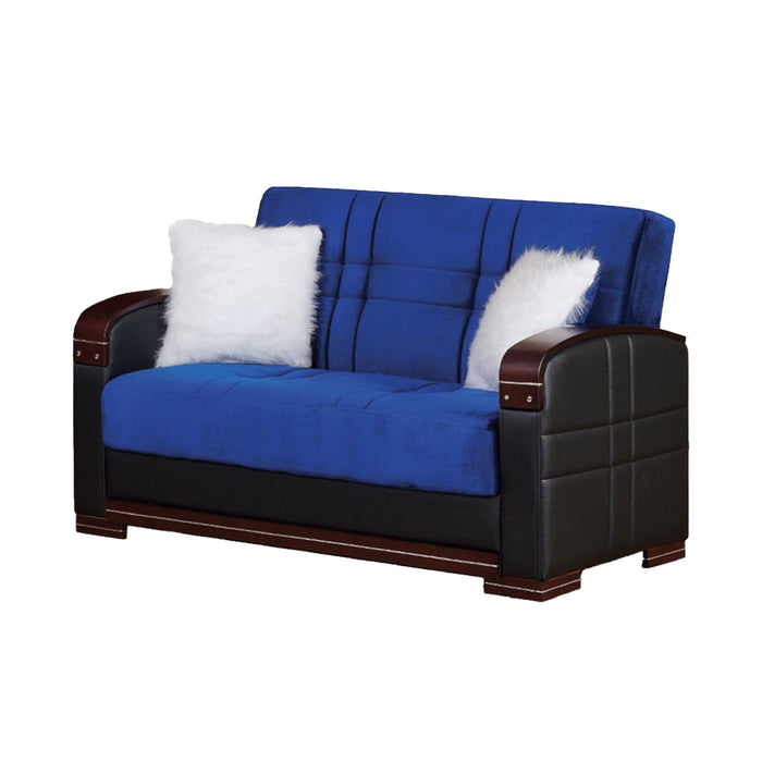 Virginia Blue Sleeper Living Room Set