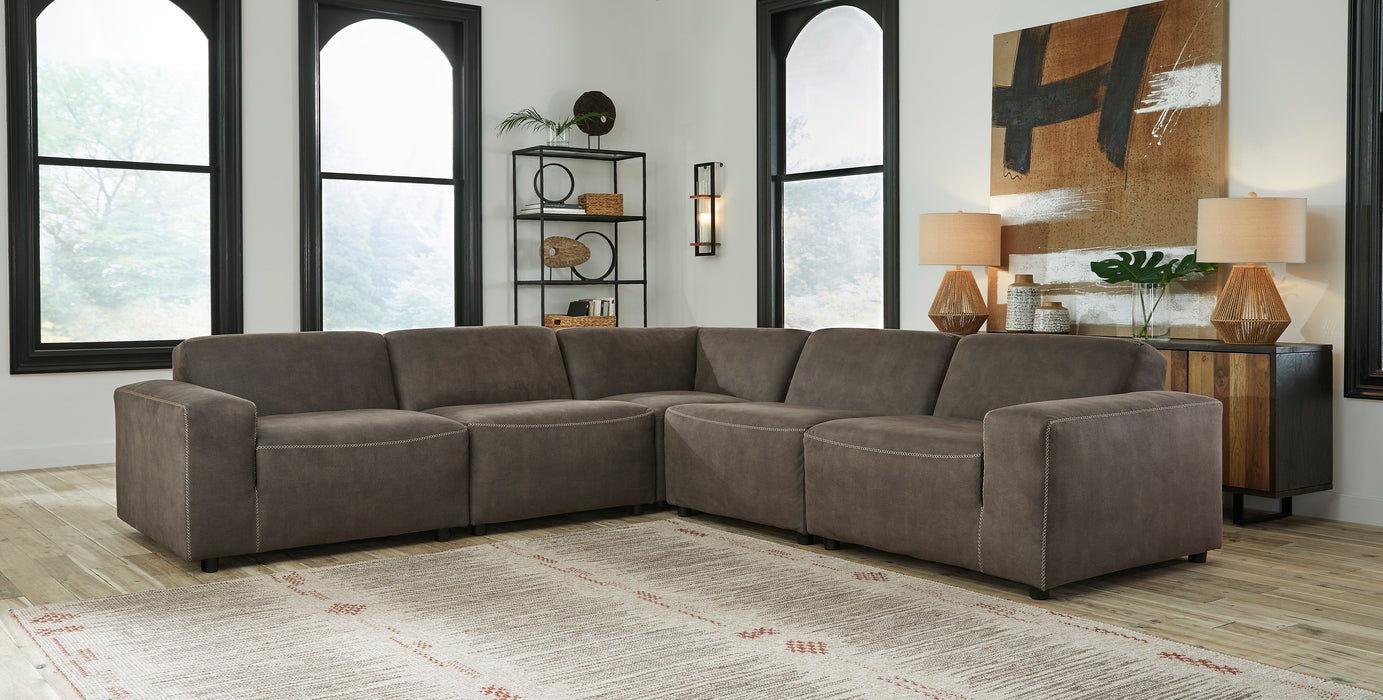 Allena Gunmetal 5-Piece Sectional