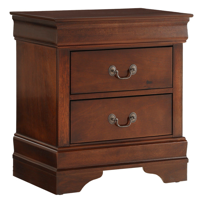 Mayville Brown Cherry Sleigh Bedroom Set