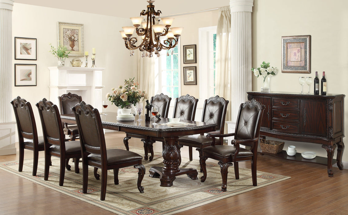 Kiera Brown Formal Extendable Dining Set