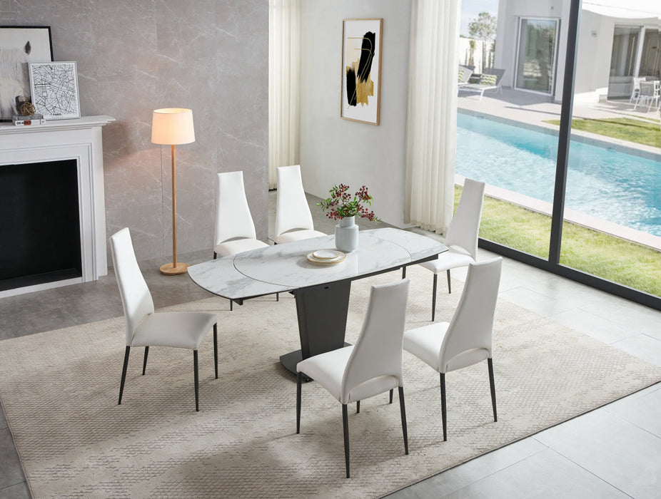 2417 Marble Table White - i27644 - In Stock Furniture