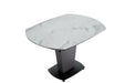 2417 Marble Table White With 3405 White Chairs Set - Gate Furniture