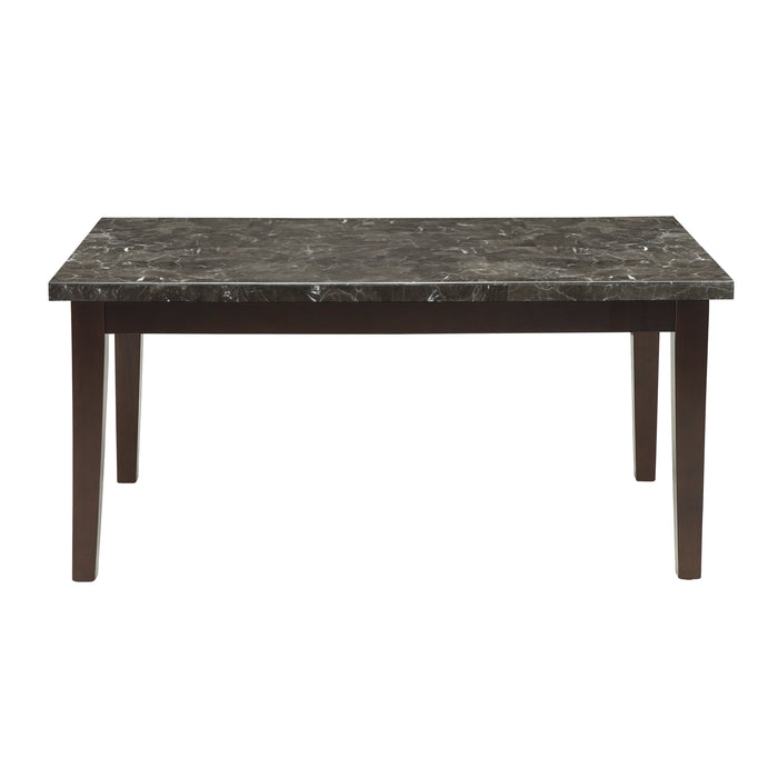 Decatur Dark Cherry Marble-Top Dining Set