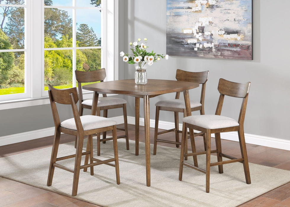 Weldon Brown Square Dining Set