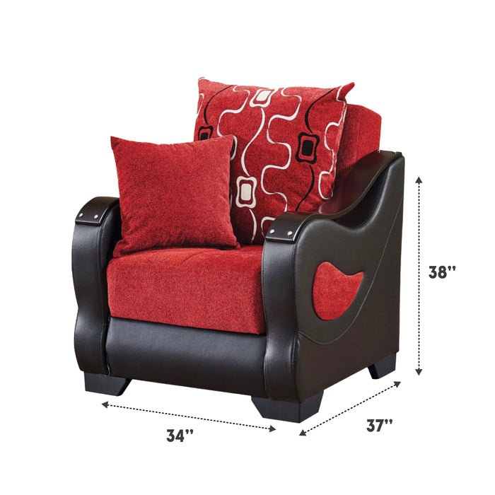 Pittsburgh Red Sleeper Living Room Set