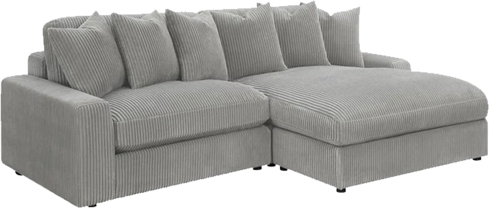 Blaine Upholstered Reversible Fog Sectional