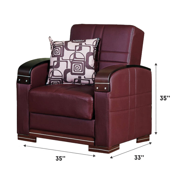 Manhattan Mahogany Sleeper Living Room Set