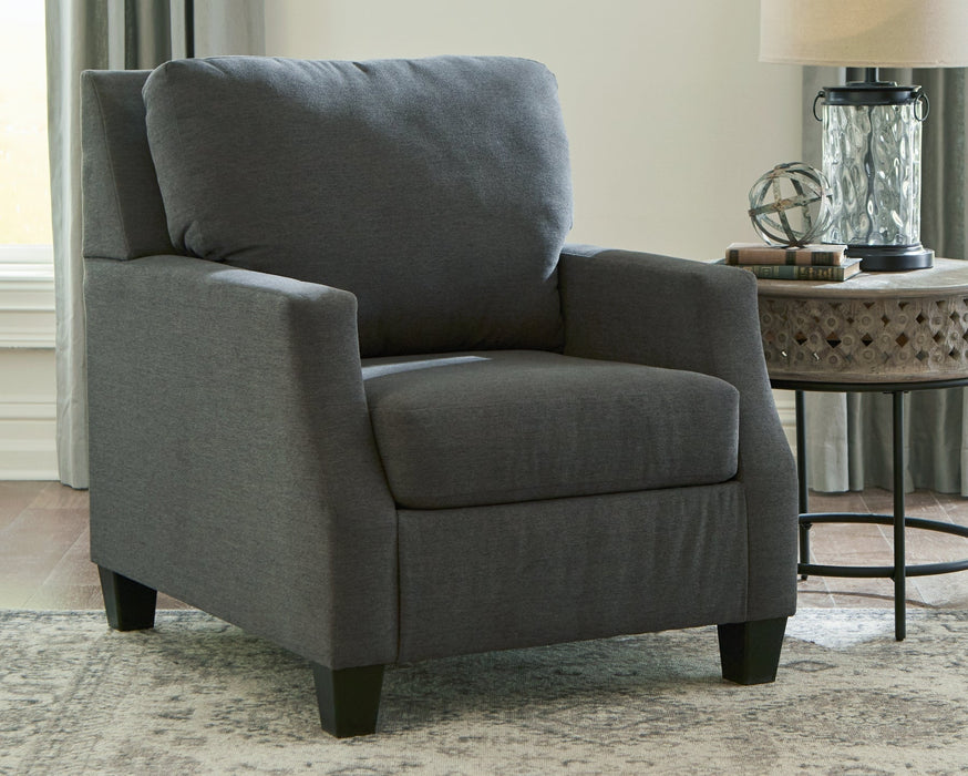 Bayonne Charcoal Living Room Set