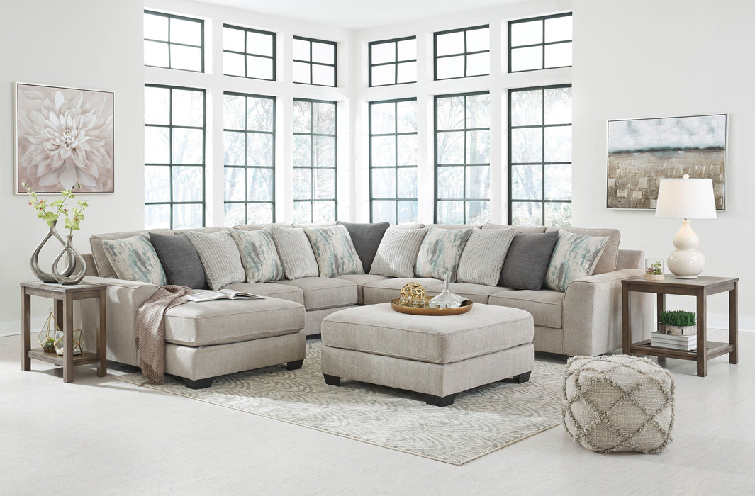 Ardsley Pewter 5-Piece LAF Sectional