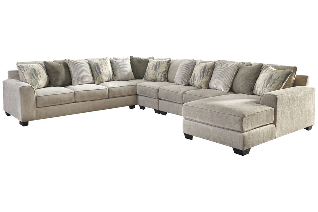 Ardsley Pewter 5-Piece Large RAF Sectional