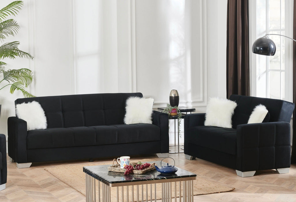 Ontario Black Sleeper Living Room Set