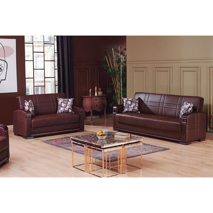 Manhattan Mahogany Sleeper Living Room Set