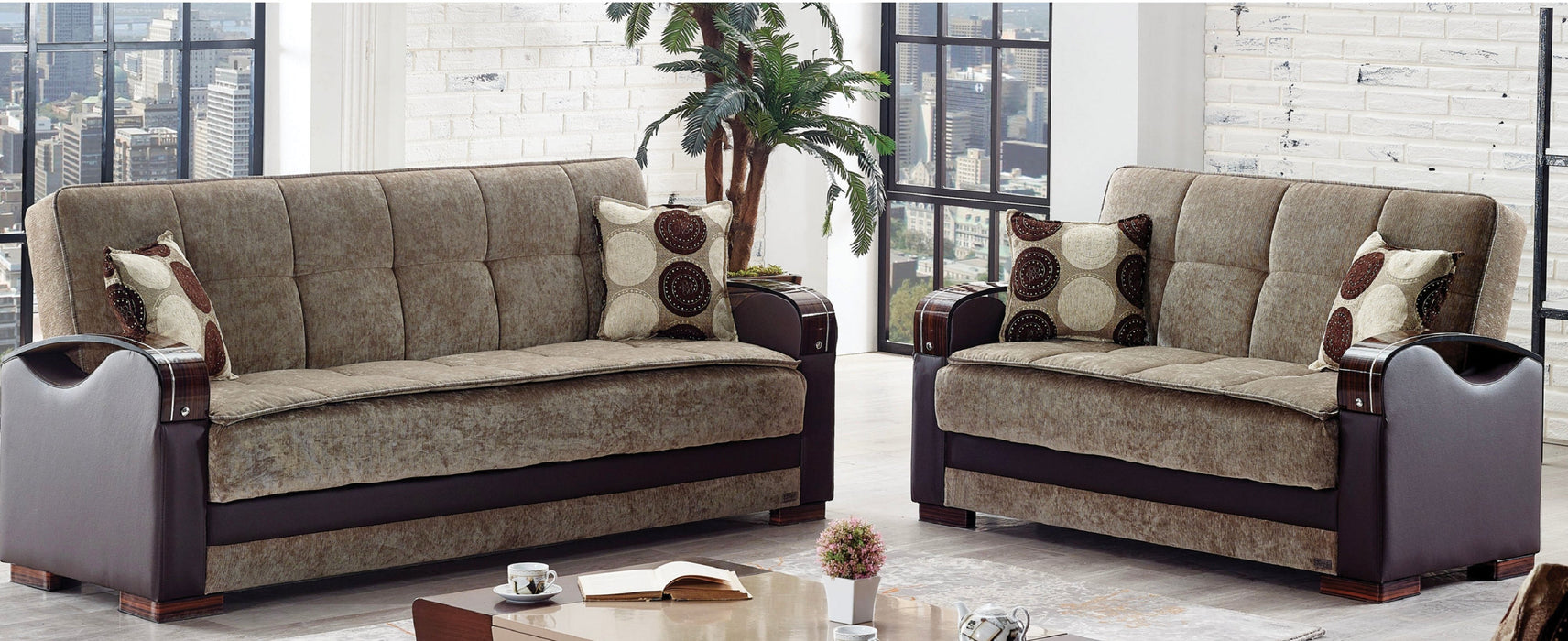 Rochester Brown Sleeper Living Room Set