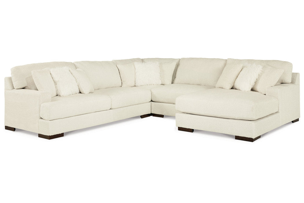 Zada Ivory 4-Piece RAF Sectional