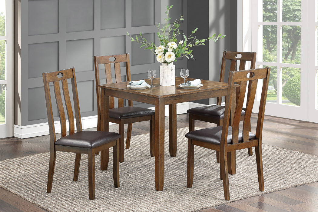 Weston Medium Brown 5-Piece Dining Set