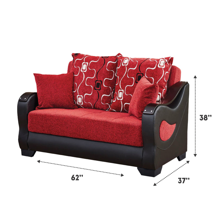 Pittsburgh Red Sleeper Living Room Set