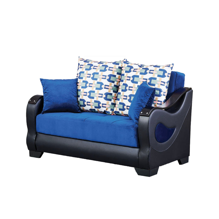 Florida Navy Blue Sleeper Living Room Set