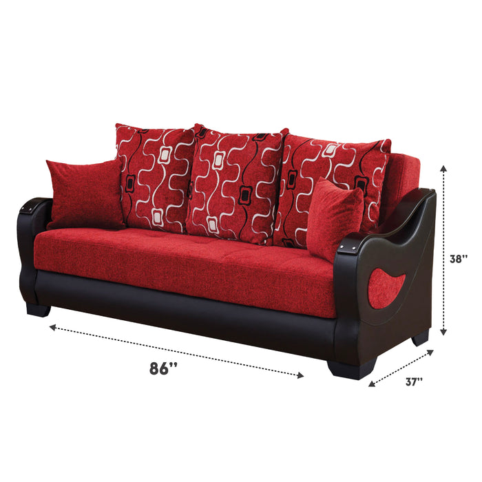 Pittsburgh Red Sleeper Living Room Set