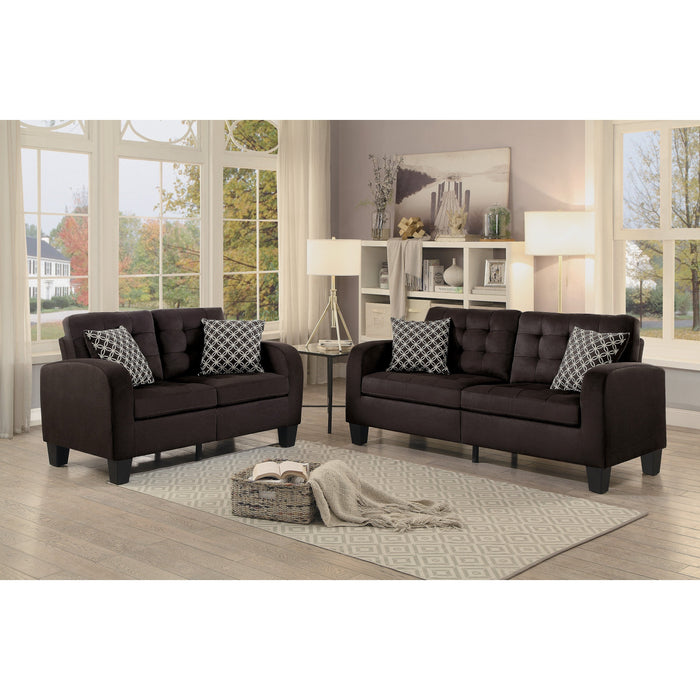 Sinclair Chocolate Living Room Set