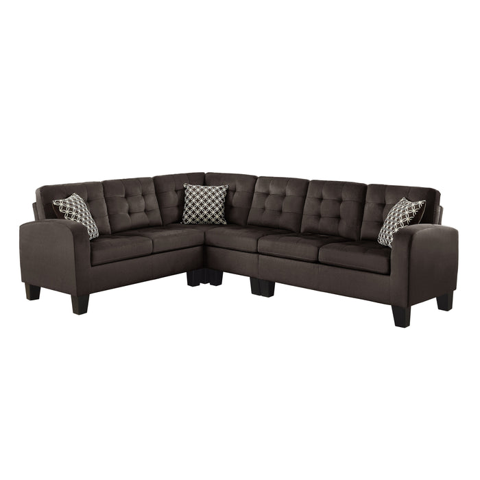 Sinclair Chocolate Reversible Sectional