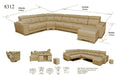 8312 Sectional With Sliding Seats - i10844 - Gate Furniture