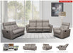 8501 Light Grey W/Manual Recliners Set - Gate Furniture