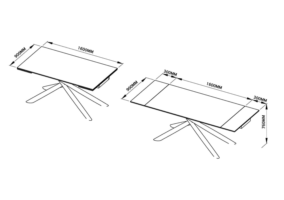 9063 Dining Table With 1313 Chairs Set - Gate Furniture