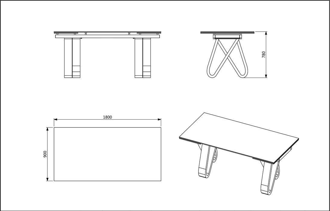 9086 Table - i32077 - In Stock Furniture