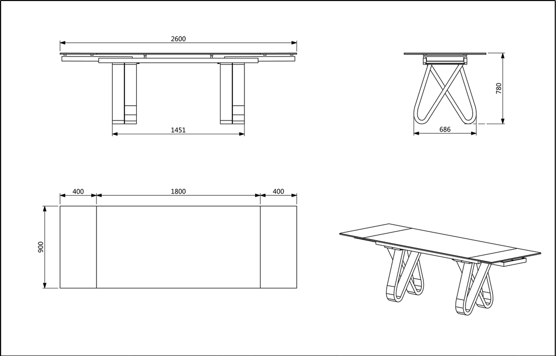 9086 Table - i32077 - In Stock Furniture