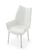 9087 Table White With 1218 Swivel White Chair Set - Gate Furniture