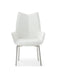 9087 Table White With 1218 Swivel White Chair Set - Gate Furniture