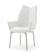 9087 Table White With 1218 Swivel White Chair Set - Gate Furniture