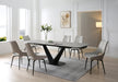 9189 Table With 1239 Swivel Beige Chairs Set - Gate Furniture