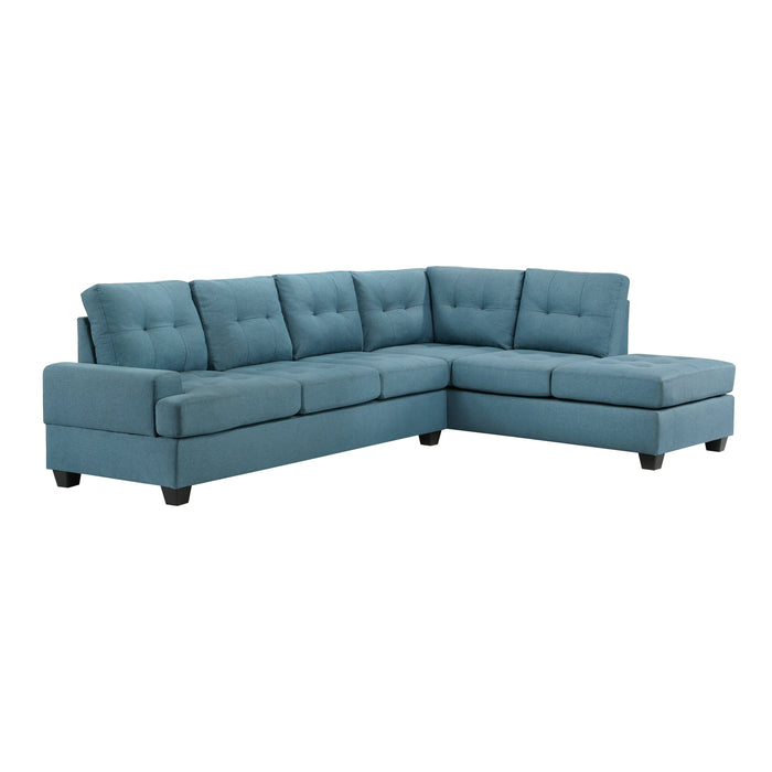 Dunstan Blue Reversible Sectional