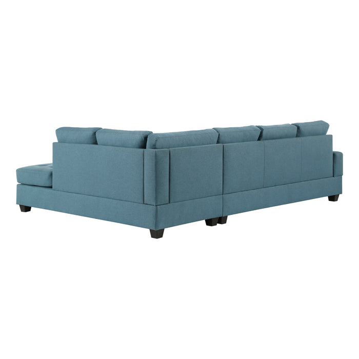 Dunstan Blue Reversible Sectional