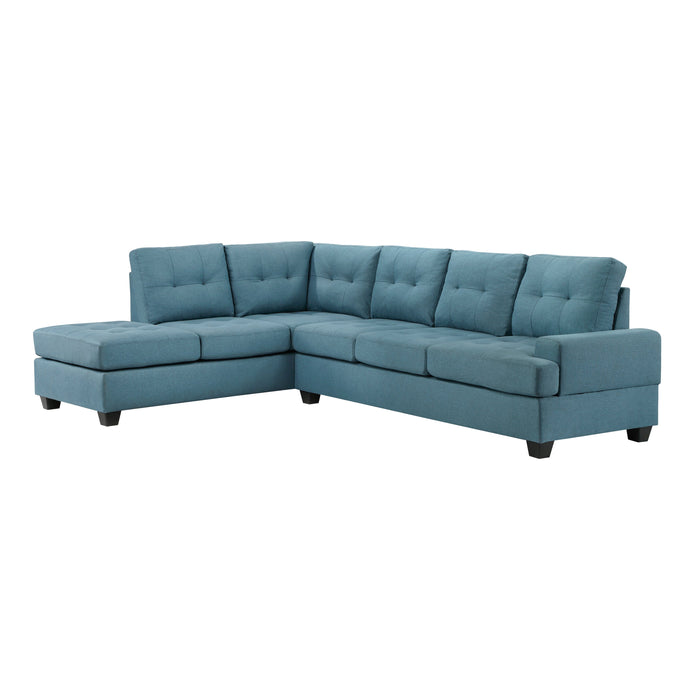 Dunstan Blue Reversible Sectional