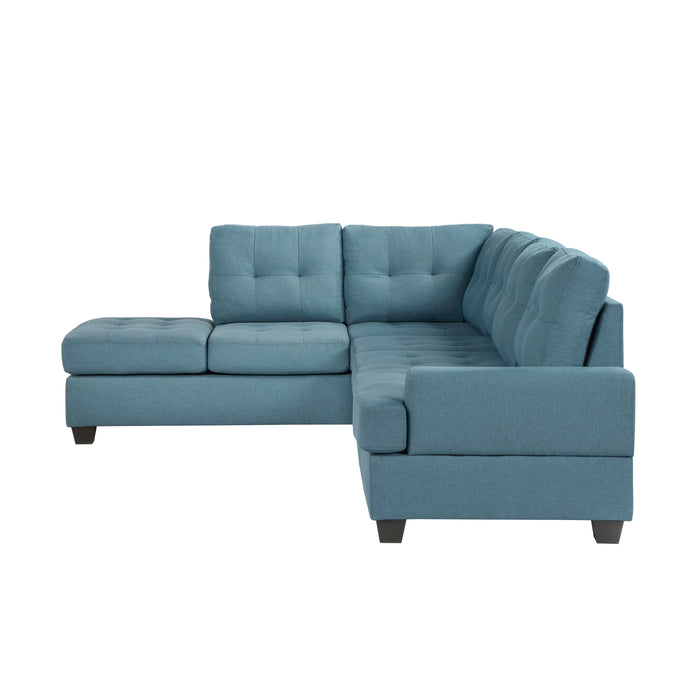 Dunstan Blue Reversible Sectional