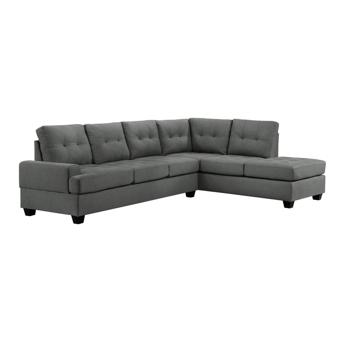 Dunstan Dark Gray Reversible Sectional