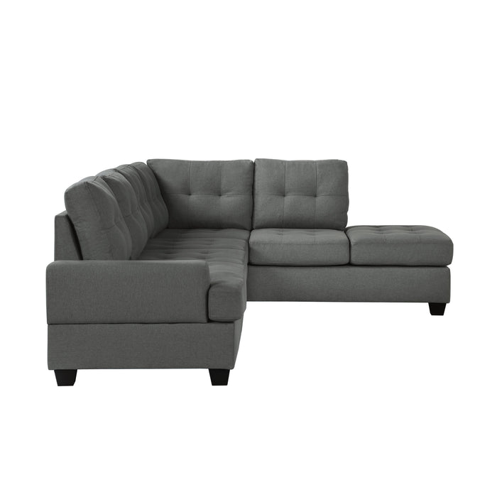 Dunstan Dark Gray Reversible Sectional