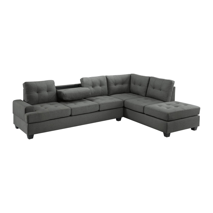 Dunstan Dark Gray Reversible Sectional