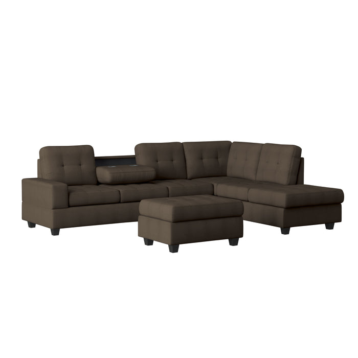 Maston Chocolate Reversible Sectional