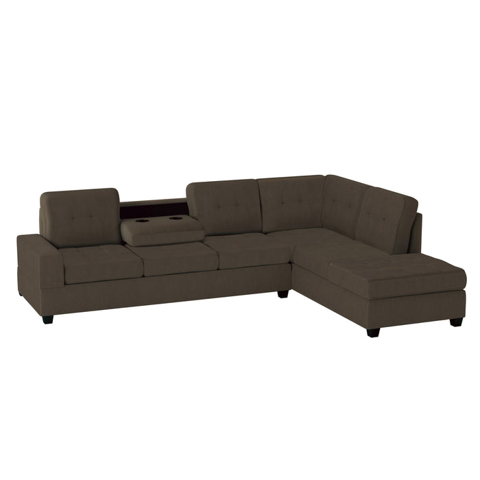 Maston Chocolate Reversible Sectional