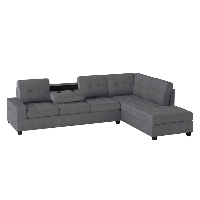 Maston Dark Gray Reversible Sectional